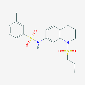3-methyl-N-(1-(propylsulfonyl)-1,2,3,4-tetrahydroquinolin-7-yl)benzenesulfonamide
