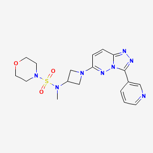 B2744731 N-Methyl-N-[1-(3-pyridin-3-yl-[1,2,4]triazolo[4,3-b]pyridazin-6-yl)azetidin-3-yl]morpholine-4-sulfonamide CAS No. 2379993-61-8