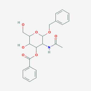 [5-Acetamido-3-hydroxy-2-(hydroxymethyl)-6-phenylmethoxyoxan-4-yl] benzoate