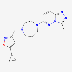 5-Cyclopropyl-3-[[4-(3-methyl-[1,2,4]triazolo[4,3-b]pyridazin-6-yl)-1,4-diazepan-1-yl]methyl]-1,2-oxazole