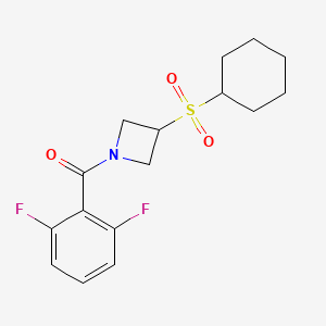 molecular formula C16H19F2NO3S B2744739 (3-(Cyclohexylsulfonyl)azetidin-1-yl)(2,6-difluorophenyl)methanone CAS No. 1448075-00-0