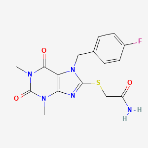2-((7-(4-fluorobenzyl)-1,3-dimethyl-2,6-dioxo-2,3,6,7-tetrahydro-1H-purin-8-yl)thio)acetamide