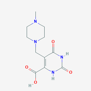 molecular formula C11H16N4O4 B2744746 5-((4-Methylpiperazin-1-yl)methyl)-2,6-dioxo-1,2,3,6-tetrahydropyrimidine-4-carboxylic acid CAS No. 1232779-89-3
