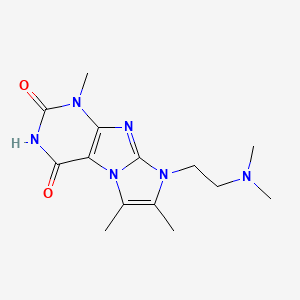 8-(2-(dimethylamino)ethyl)-1,6,7-trimethyl-1H-imidazo[2,1-f]purine-2,4(3H,8H)-dione