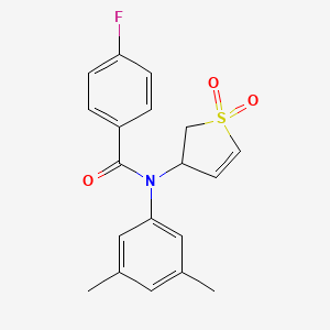 N-(3,5-dimethylphenyl)-N-(1,1-dioxido-2,3-dihydrothiophen-3-yl)-4-fluorobenzamide