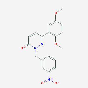 molecular formula C19H17N3O5 B2744753 6-(2,5-dimethoxyphenyl)-2-[(3-nitrophenyl)methyl]-2,3-dihydropyridazin-3-one CAS No. 899968-31-1