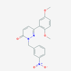 6-(2,5-Dimethoxyphenyl)-2-[(3-nitrophenyl)methyl]pyridazin-3-one