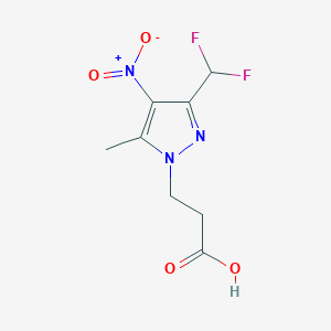 3-[3-(Difluoromethyl)-5-methyl-4-nitropyrazol-1-yl]propanoic acid