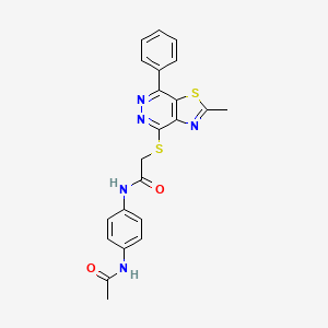 N-(4-acetamidophenyl)-2-((2-methyl-7-phenylthiazolo[4,5-d]pyridazin-4-yl)thio)acetamide