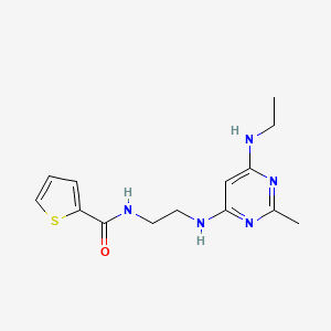 N-(2-((6-(ethylamino)-2-methylpyrimidin-4-yl)amino)ethyl)thiophene-2-carboxamide