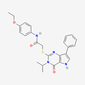 N-(4-ethoxyphenyl)-2-((3-isopropyl-4-oxo-7-phenyl-4,5-dihydro-3H-pyrrolo[3,2-d]pyrimidin-2-yl)thio)acetamide