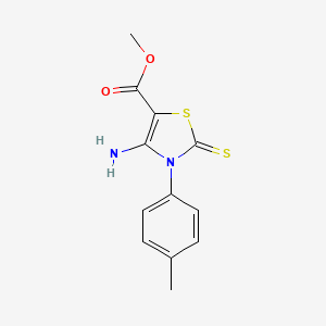 Methyl 4-amino-3-(4-methylphenyl)-2-sulfanylidene-1,3-thiazole-5-carboxylate