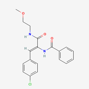 molecular formula C19H19ClN2O3 B2744773 (2Z)-3-(4-chlorophenyl)-N-(2-methoxyethyl)-2-(phenylformamido)prop-2-enamide CAS No. 302822-69-1