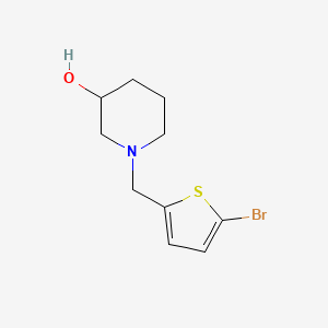 molecular formula C10H14BrNOS B2744774 1-[(5-Bromothiophen-2-yl)methyl]piperidin-3-ol CAS No. 864389-17-3