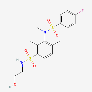 3-[(4-fluorophenyl)sulfonyl-methylamino]-N-(2-hydroxyethyl)-2,4-dimethylbenzenesulfonamide