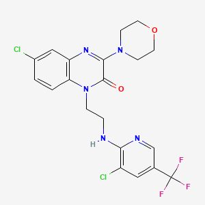 6-chloro-1-(2-{[3-chloro-5-(trifluoromethyl)-2-pyridinyl]amino}ethyl)-3-morpholino-2(1H)-quinoxalinone