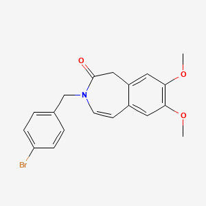 molecular formula C19H18BrNO3 B2744782 3-(4-bromobenzyl)-7,8-dimethoxy-1,3-dihydro-2H-3-benzazepin-2-one CAS No. 866135-93-5