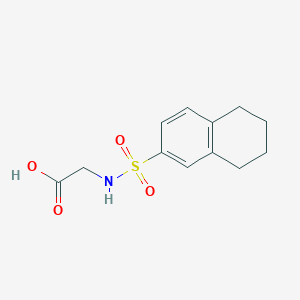 molecular formula C12H15NO4S B2744783 2-(5,6,7,8-Tetrahydronaphthalene-2-sulfonamido)acetic acid CAS No. 790681-76-4
