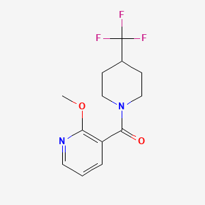 molecular formula C13H15F3N2O2 B2744785 2-Methoxy-3-[4-(trifluoromethyl)piperidine-1-carbonyl]pyridine CAS No. 2097903-94-9
