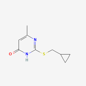 molecular formula C9H12N2OS B2744801 2-((Cyclopropylmethyl)thio)-6-methylpyrimidin-4-ol CAS No. 2310147-48-7