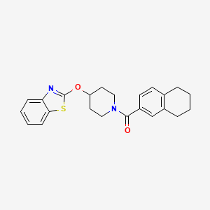 molecular formula C23H24N2O2S B2744802 (4-(Benzo[d]thiazol-2-yloxy)piperidin-1-yl)(5,6,7,8-tetrahydronaphthalen-2-yl)methanone CAS No. 1323333-62-5
