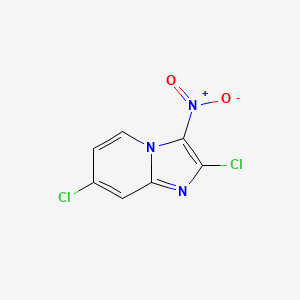 molecular formula C7H3Cl2N3O2 B2744809 2,7-Dichloro-3-nitroimidazo[1,2-a]pyridine CAS No. 2225147-58-8