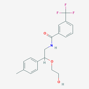 molecular formula C19H20F3NO3 B2744811 N-[2-(2-hydroxyethoxy)-2-(4-methylphenyl)ethyl]-3-(trifluoromethyl)benzamide CAS No. 1795302-05-4