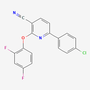 6-(4-Chlorophenyl)-2-(2,4-difluorophenoxy)pyridine-3-carbonitrile