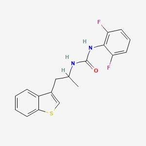 molecular formula C18H16F2N2OS B2744823 1-(1-(苯并[b]噻吩-3-基)丙基)-3-(2,6-二氟苯基)脲 CAS No. 2034392-81-7