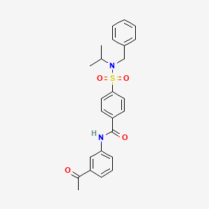 N-(3-acetylphenyl)-4-(N-benzyl-N-isopropylsulfamoyl)benzamide
