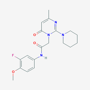 molecular formula C19H23FN4O3 B2744826 N-(3-FLUORO-4-METHOXYPHENYL)-2-[4-METHYL-6-OXO-2-(PIPERIDIN-1-YL)-1,6-DIHYDROPYRIMIDIN-1-YL]ACETAMIDE CAS No. 1251699-36-1