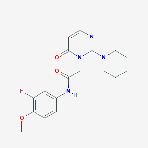 N-(3-fluoro-4-methoxyphenyl)-2-(4-methyl-6-oxo-2-piperidin-1-ylpyrimidin-1(6H)-yl)acetamide