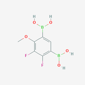 molecular formula C7H8B2F2O5 B2744839 2,3-Difluoro-4-methoxy-1,5-phenylenediboronic acid CAS No. 2377606-79-4