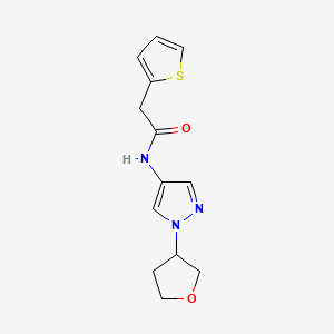 molecular formula C13H15N3O2S B2744845 N-[1-(oxolan-3-yl)-1H-pyrazol-4-yl]-2-(thiophen-2-yl)acetamide CAS No. 1797318-43-4