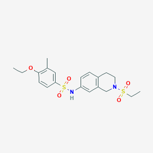 molecular formula C20H26N2O5S2 B2744856 4-乙氧基-N-(2-(乙基磺酰)-1,2,3,4-四氢异喹啉-7-基)-3-甲基苯磺酰胺 CAS No. 954606-37-2