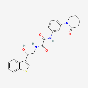 molecular formula C23H23N3O4S B2744861 N-[2-(1-benzothiophen-3-yl)-2-hydroxyethyl]-N'-[3-(2-oxopiperidin-1-yl)phenyl]ethanediamide CAS No. 2034408-24-5