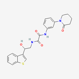 molecular formula C23H23N3O4S B2744861 N1-(2-(benzo[b]thiophen-3-yl)-2-hydroxyethyl)-N2-(3-(2-oxopiperidin-1-yl)phenyl)oxalamide CAS No. 2034408-24-5