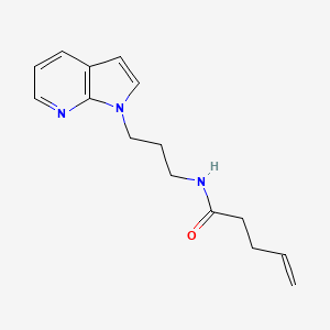 molecular formula C15H19N3O B2744862 N-(3-(1H-pyrrolo[2,3-b]pyridin-1-yl)propyl)pent-4-enamide CAS No. 1797958-69-0
