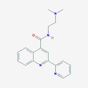 molecular formula C19H20N4O B2744868 4-Quinolinecarboxamide, N-[2-(dimethylamino)ethyl]-2-(2-pyridinyl)- CAS No. 879918-77-1