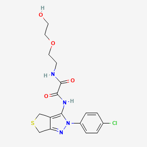 molecular formula C17H19ClN4O4S B2744870 N'-[2-(4-chlorophenyl)-2H,4H,6H-thieno[3,4-c]pyrazol-3-yl]-N-[2-(2-hydroxyethoxy)ethyl]ethanediamide CAS No. 900010-35-7