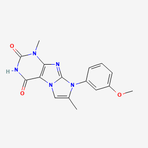 molecular formula C16H15N5O3 B2744872 6-(3-Methoxyphenyl)-4,7-dimethylpurino[7,8-a]imidazole-1,3-dione CAS No. 879470-29-8