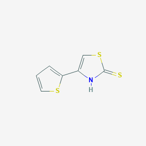 molecular formula C7H5NS3 B2744873 4-(2-Thienyl)-1,3-thiazole-2-thiol CAS No. 52561-04-3