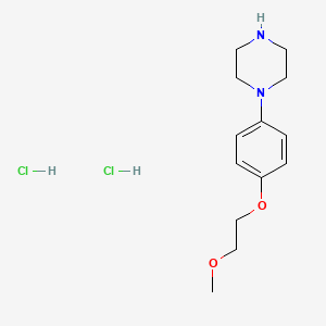 molecular formula C13H22Cl2N2O2 B2744876 1-[4-(2-Methoxy-ethoxy)-phenyl]-piperazine dihydrochloride CAS No. 2097068-52-3