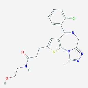 6H-Thieno(3,2-f)(1,2,4)triazolo(4,3-a)(1,4)diazepine-2-propanamide, 4-(2-chlorophenyl)-N-(2-hydroxyethyl)-9-methyl-