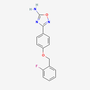 B2744904 3-{4-[(2-Fluorophenyl)methoxy]phenyl}-1,2,4-oxadiazol-5-amine CAS No. 2413379-30-1