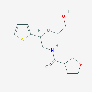 molecular formula C13H19NO4S B2744921 N-[2-(2-hydroxyethoxy)-2-(thiophen-2-yl)ethyl]oxolane-3-carboxamide CAS No. 2034565-26-7