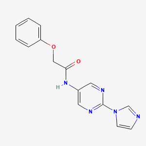 B2744922 N-(2-(1H-imidazol-1-yl)pyrimidin-5-yl)-2-phenoxyacetamide CAS No. 1421493-78-8
