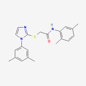 molecular formula C21H23N3OS B2744924 N-(2,5-dimethylphenyl)-2-((1-(3,5-dimethylphenyl)-1H-imidazol-2-yl)thio)acetamide CAS No. 851131-96-9