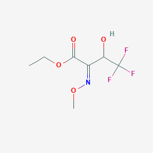 molecular formula C7H10F3NO4 B2744926 Ethyl 4,4,4-trifluoro-3-hydroxy-2-(methoxyimino)butanoate CAS No. 102608-31-1