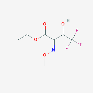 B2744926 Ethyl 4,4,4-trifluoro-3-hydroxy-2-(methoxyimino)butanoate CAS No. 102608-31-1